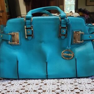 Sorrentino Teal Leather Handbag